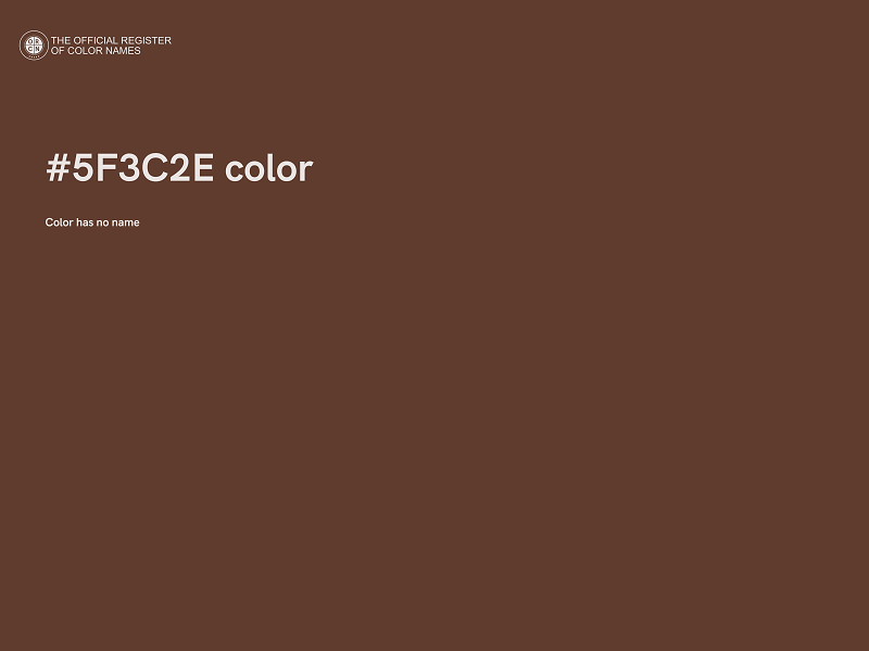 #5F3C2E color image
