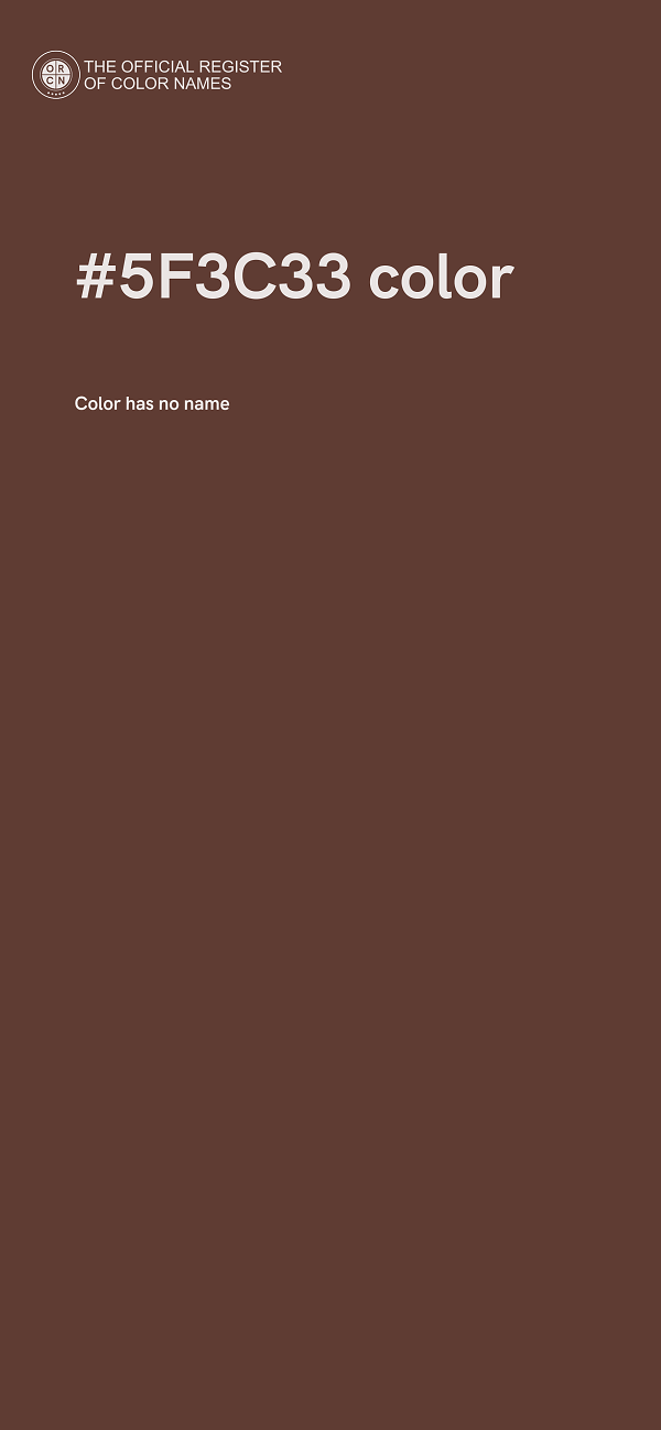 #5F3C33 color image