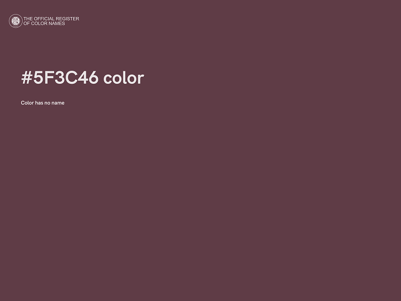#5F3C46 color image