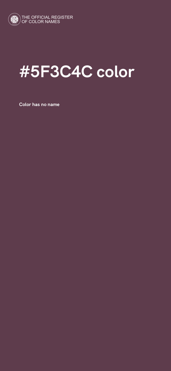 #5F3C4C color image