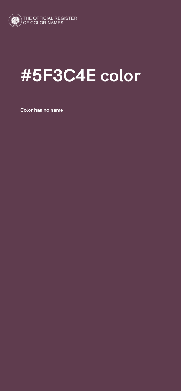 #5F3C4E color image