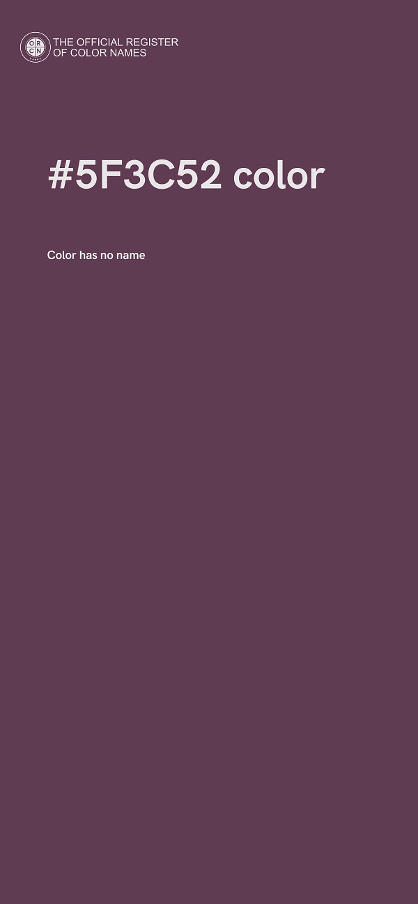 #5F3C52 color image