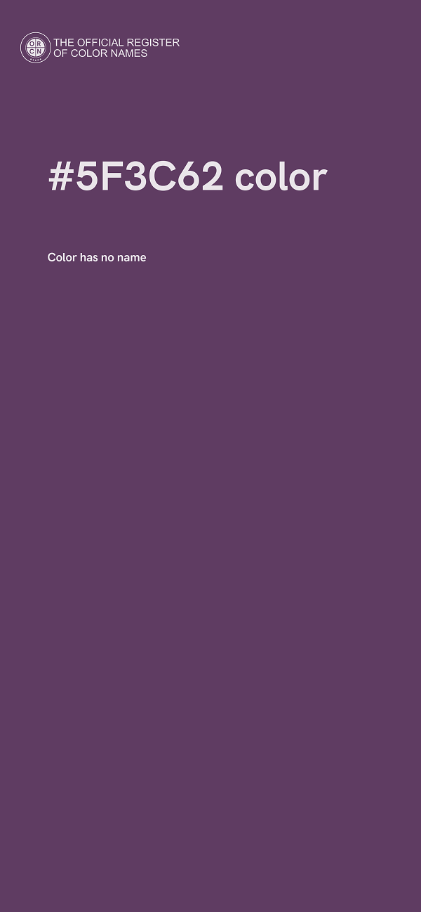 #5F3C62 color image
