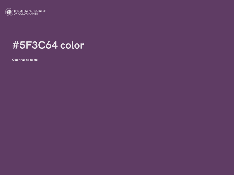 #5F3C64 color image