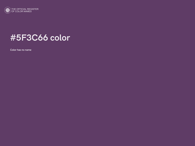 #5F3C66 color image