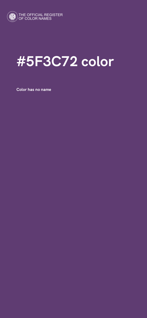 #5F3C72 color image