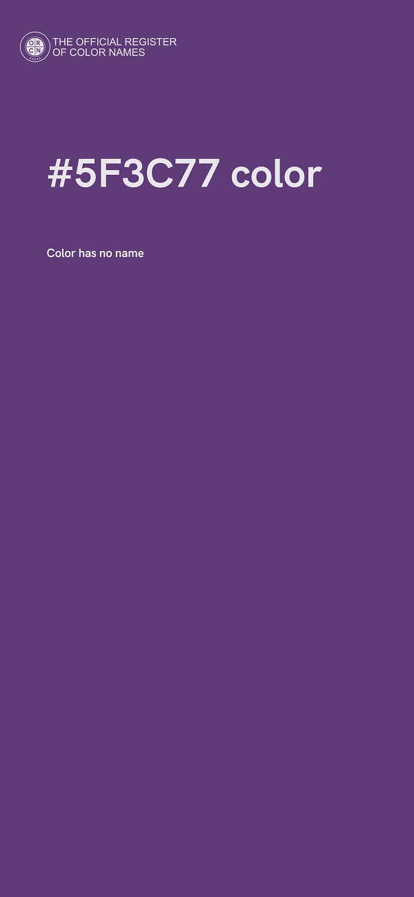 #5F3C77 color image