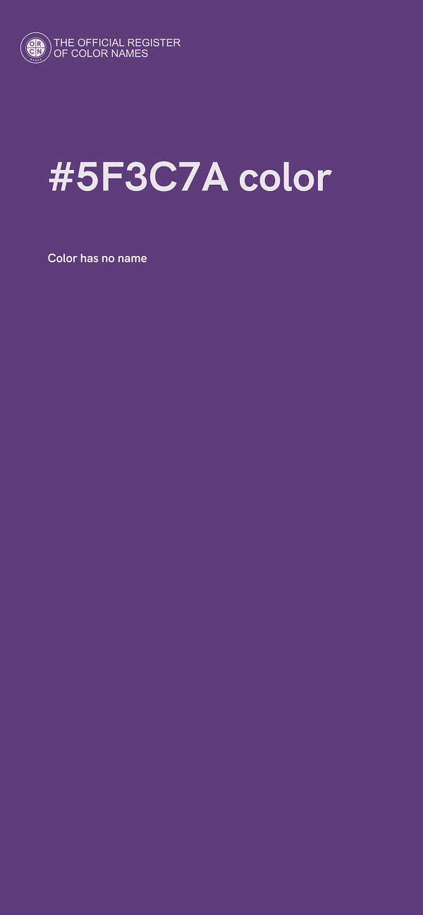 #5F3C7A color image