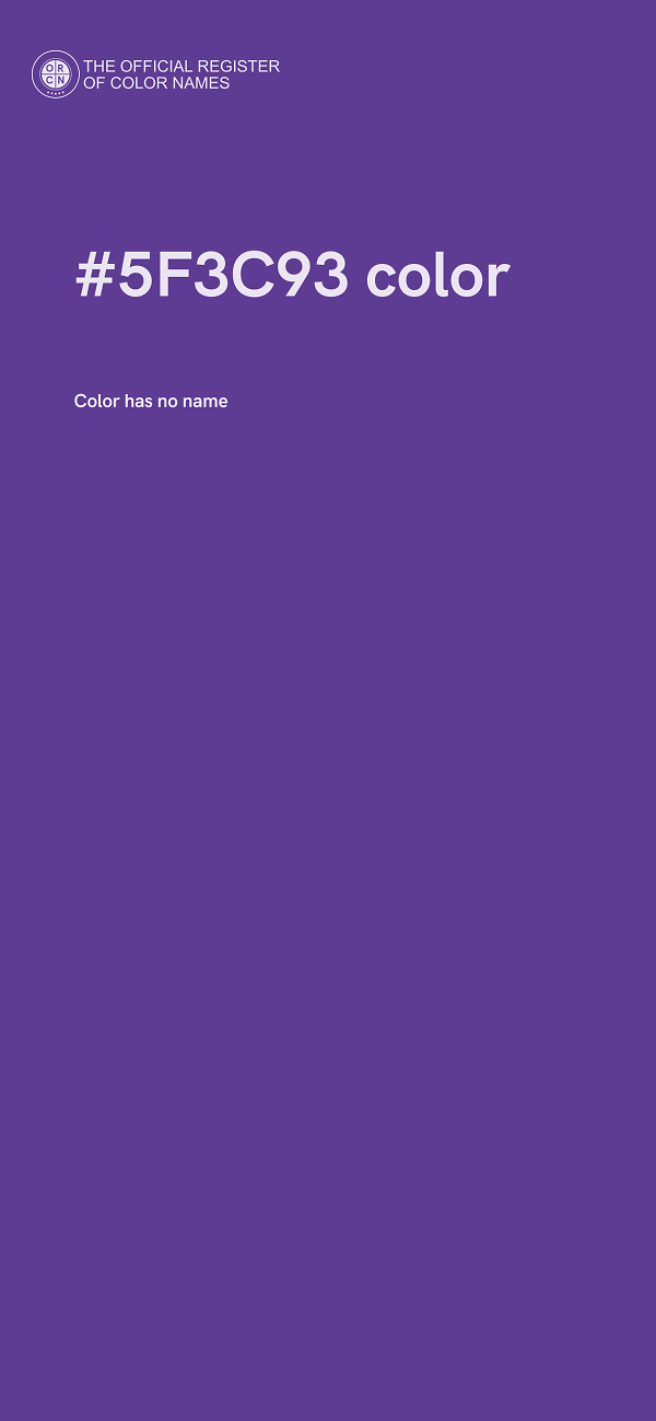 #5F3C93 color image