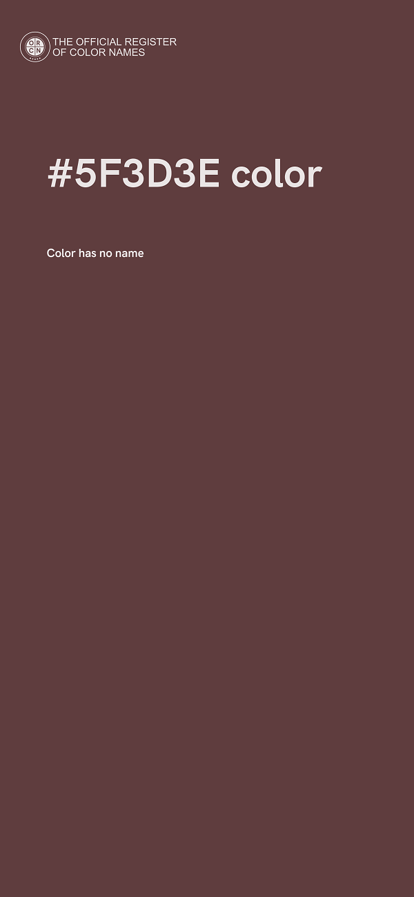 #5F3D3E color image