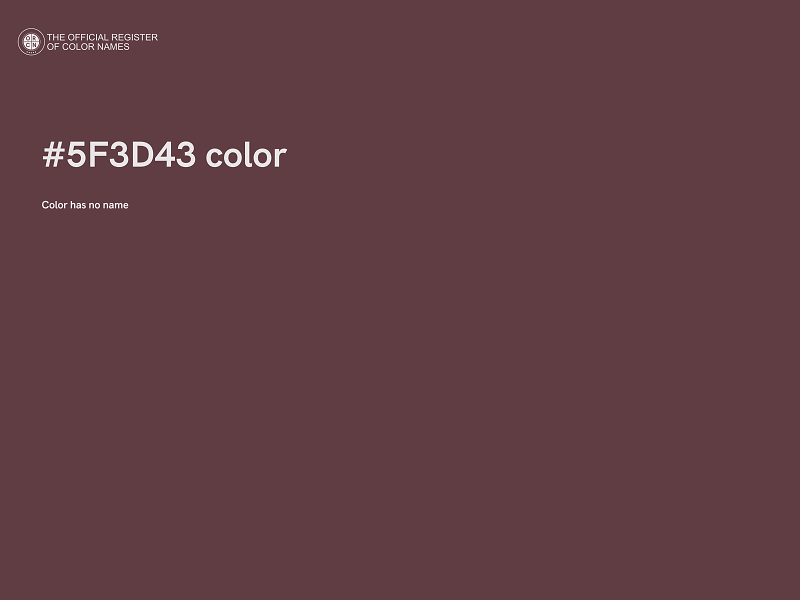 #5F3D43 color image