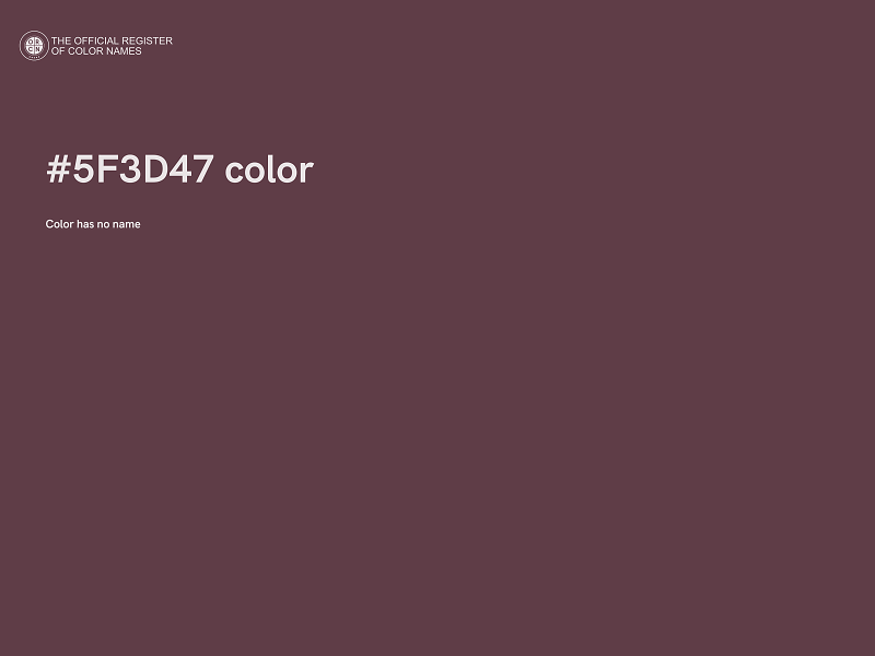 #5F3D47 color image