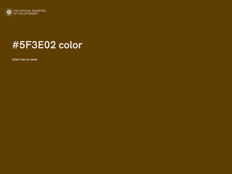 #5F3E02 color image