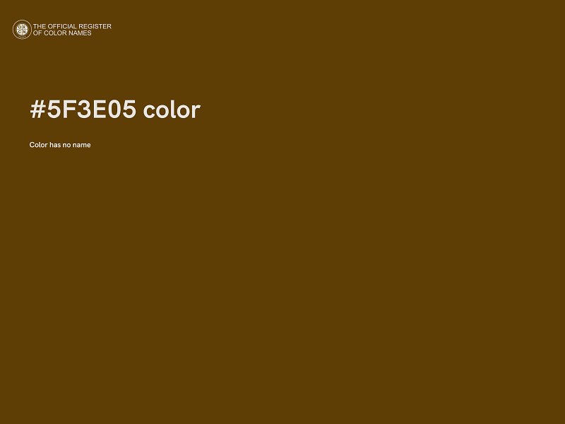 #5F3E05 color image