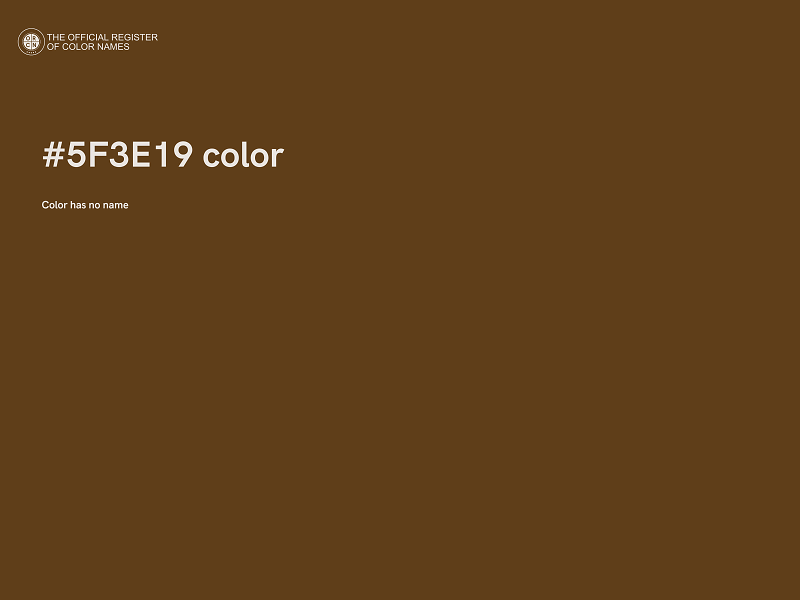 #5F3E19 color image