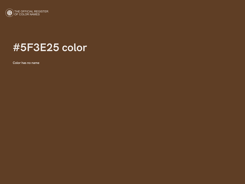 #5F3E25 color image