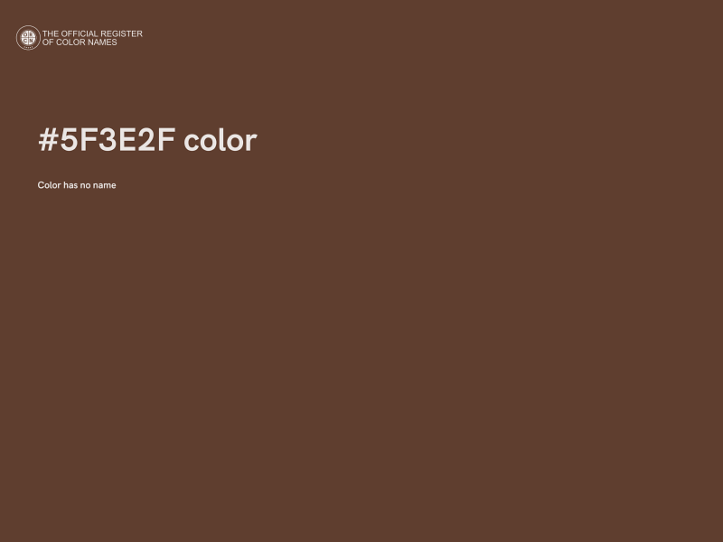 #5F3E2F color image