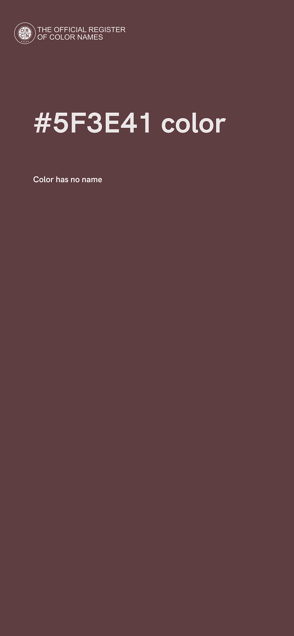 #5F3E41 color image