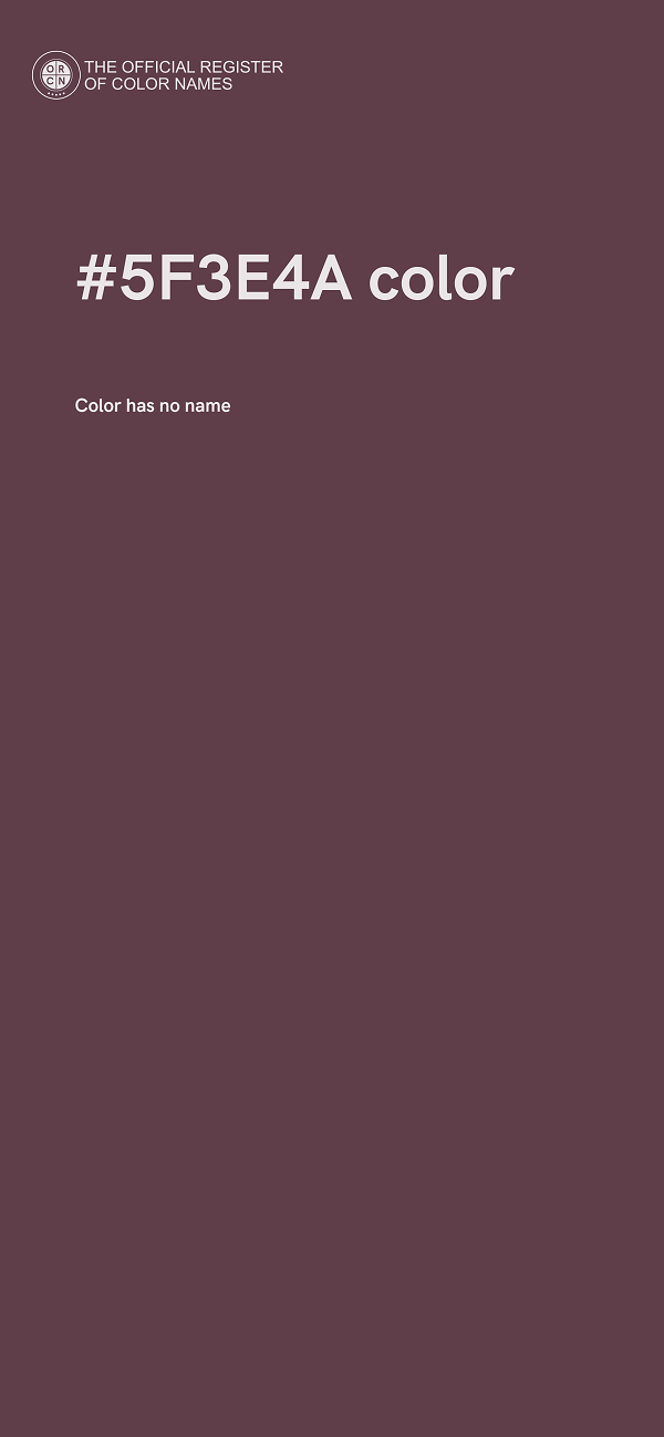 #5F3E4A color image