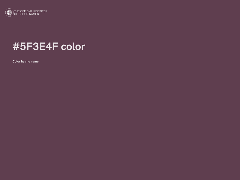 #5F3E4F color image