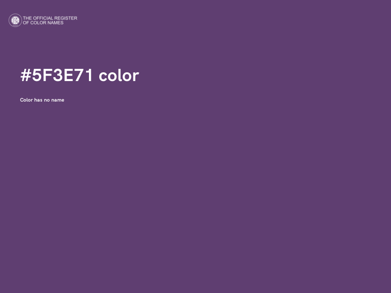 #5F3E71 color image