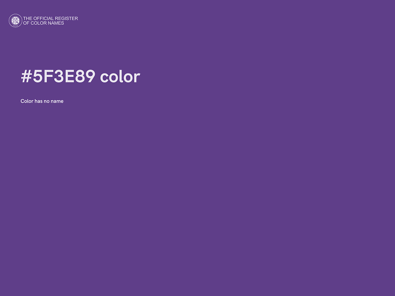 #5F3E89 color image