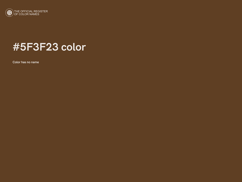 #5F3F23 color image