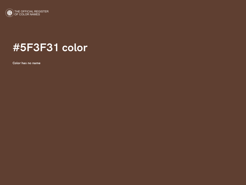 #5F3F31 color image