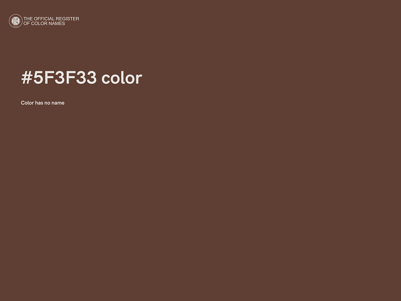 #5F3F33 color image