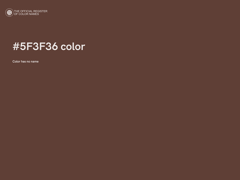 #5F3F36 color image