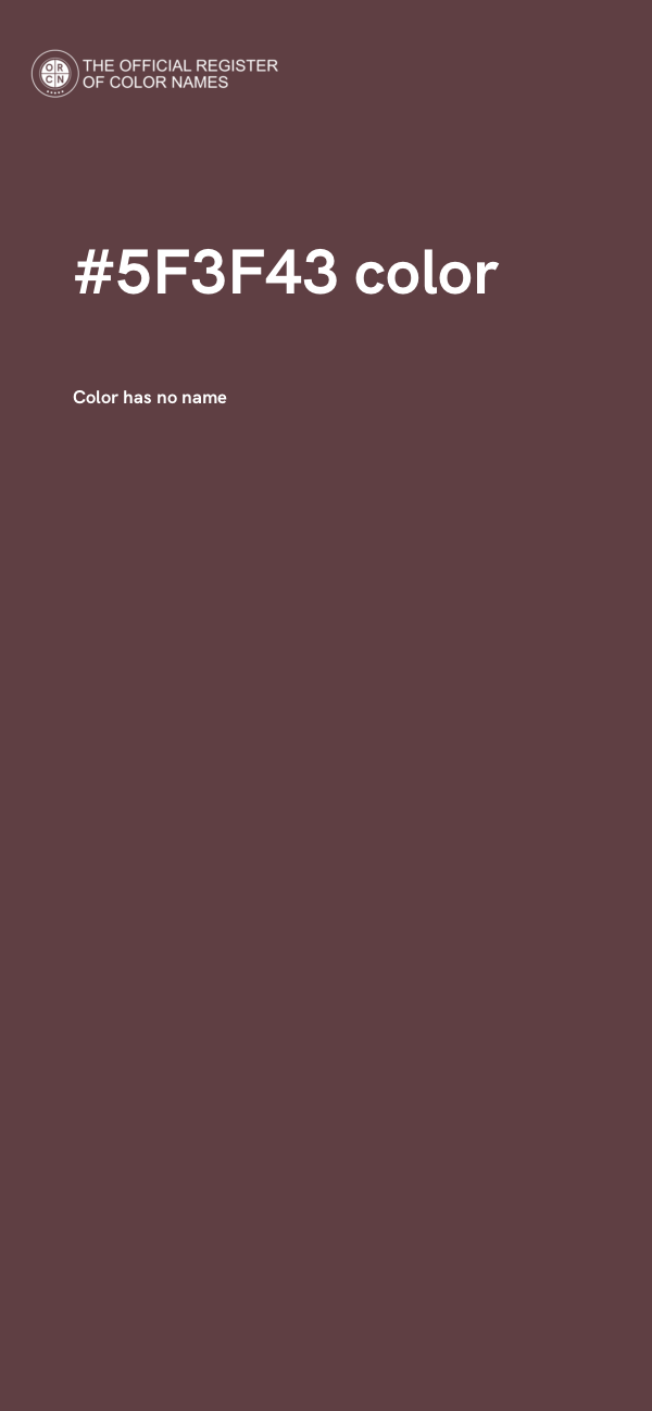 #5F3F43 color image