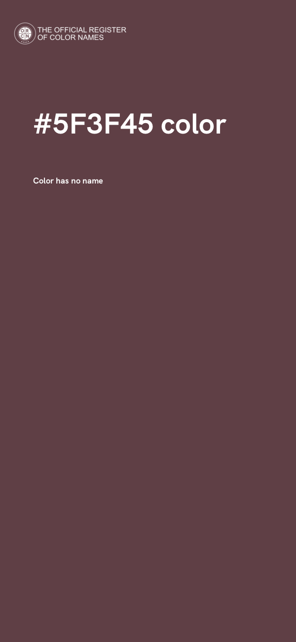 #5F3F45 color image