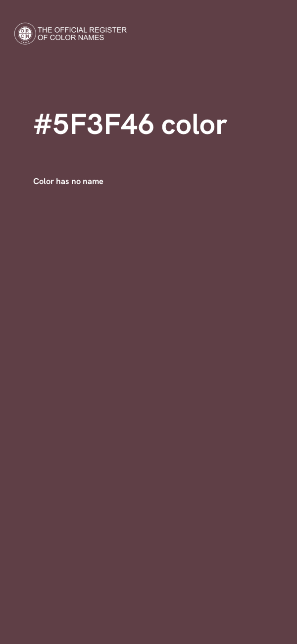 #5F3F46 color image
