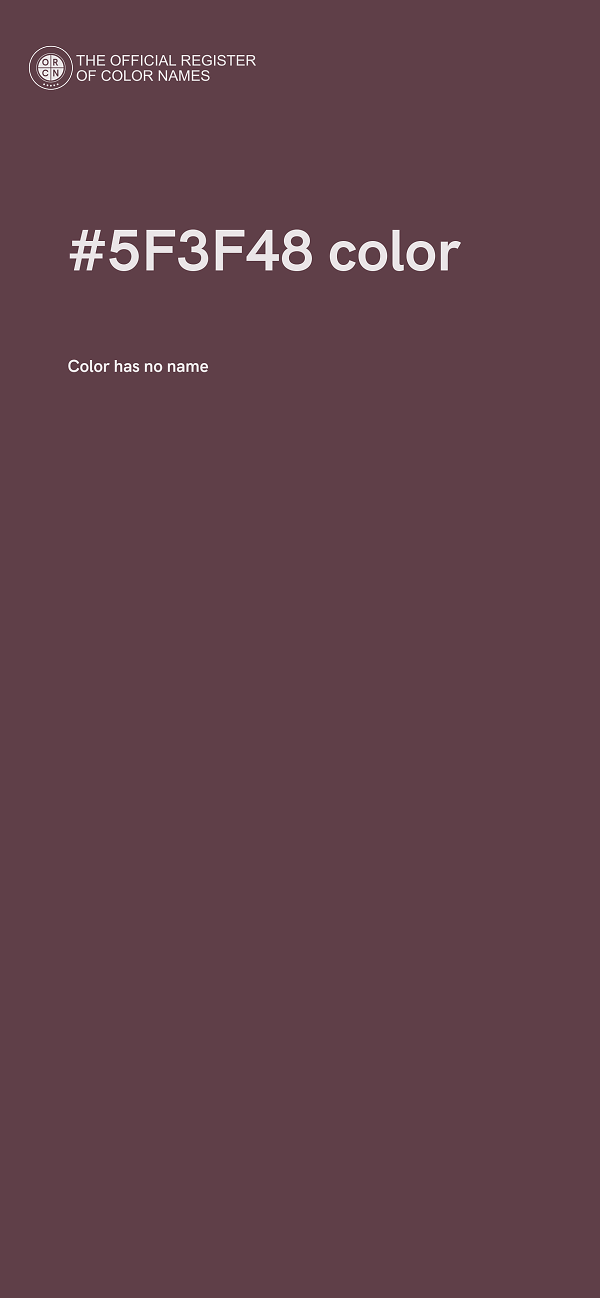 #5F3F48 color image
