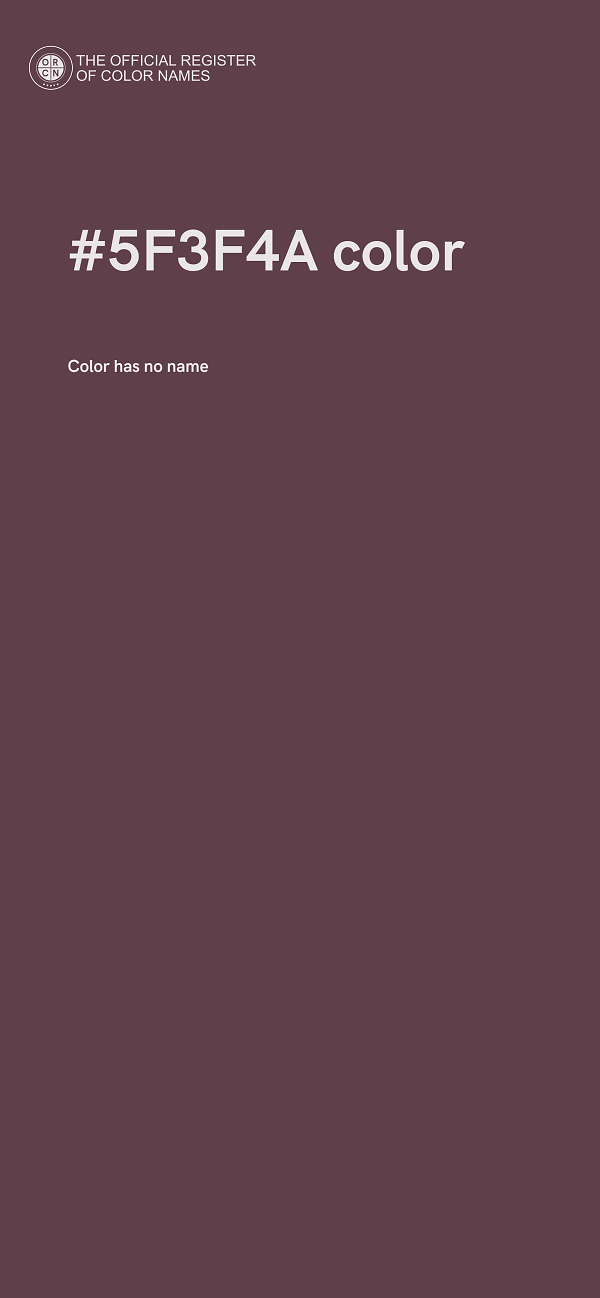 #5F3F4A color image