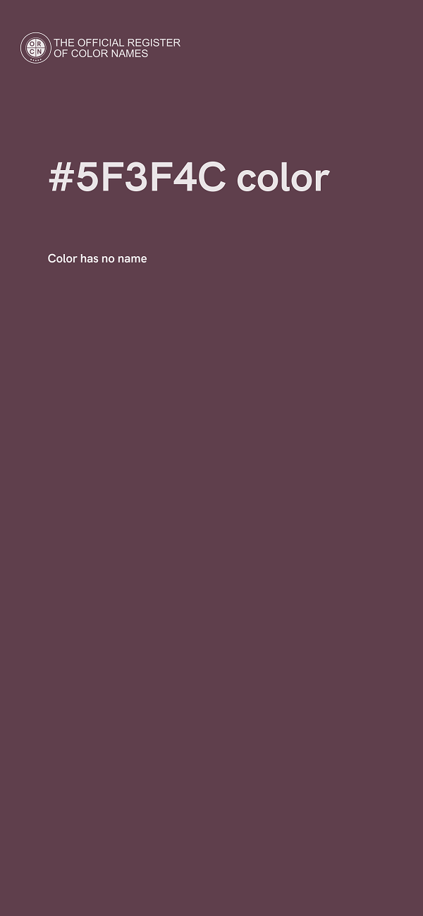 #5F3F4C color image