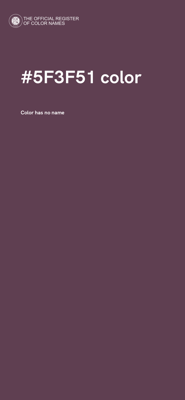 #5F3F51 color image