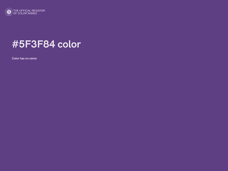 #5F3F84 color image