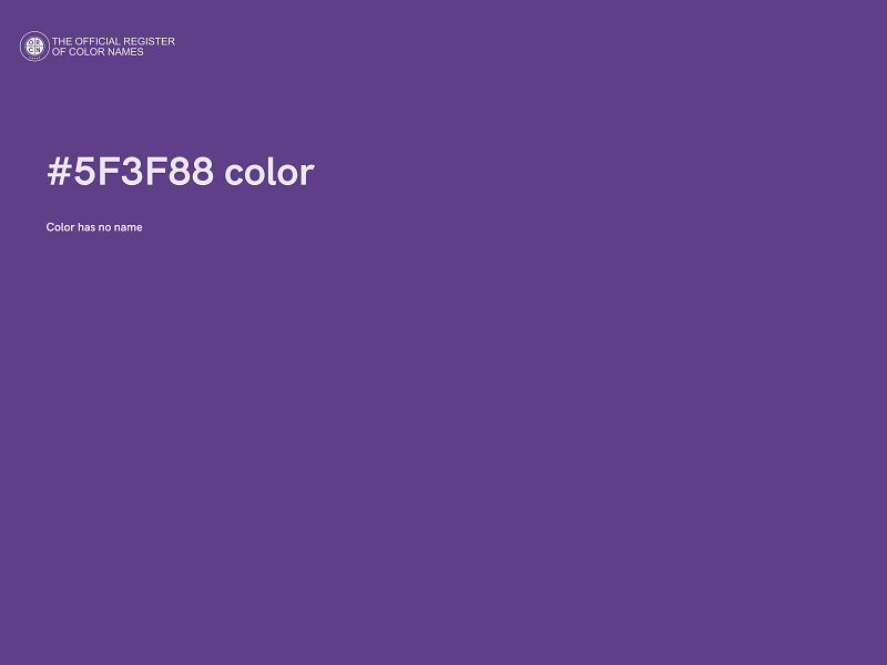 #5F3F88 color image