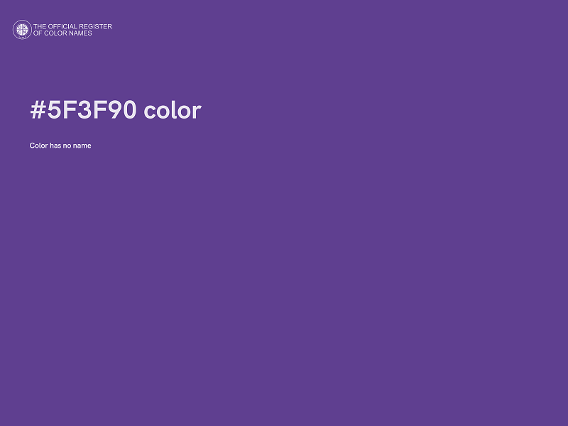 #5F3F90 color image