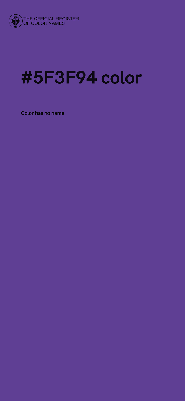 #5F3F94 color image