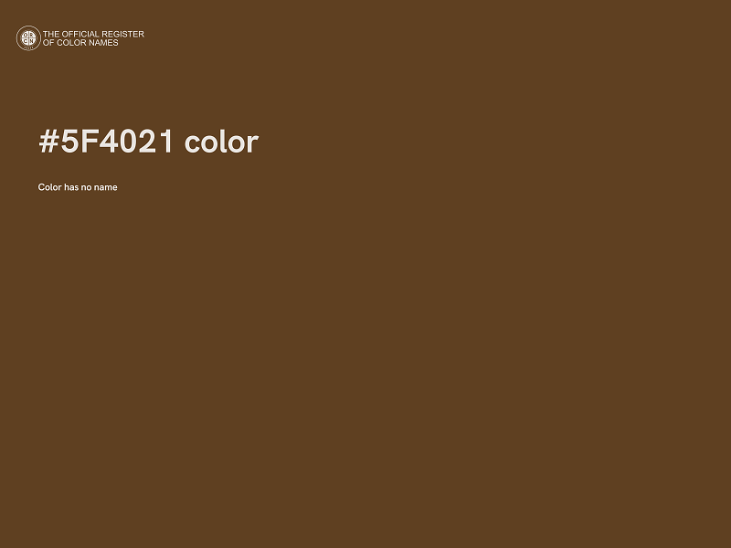 #5F4021 color image