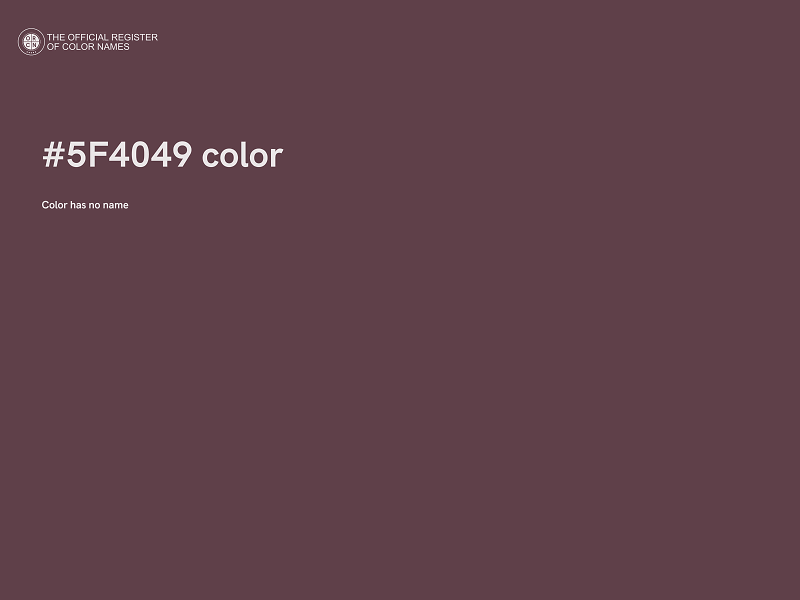 #5F4049 color image