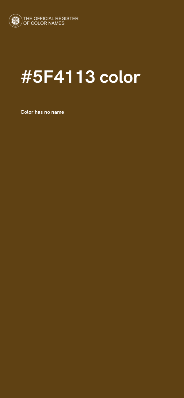 #5F4113 color image