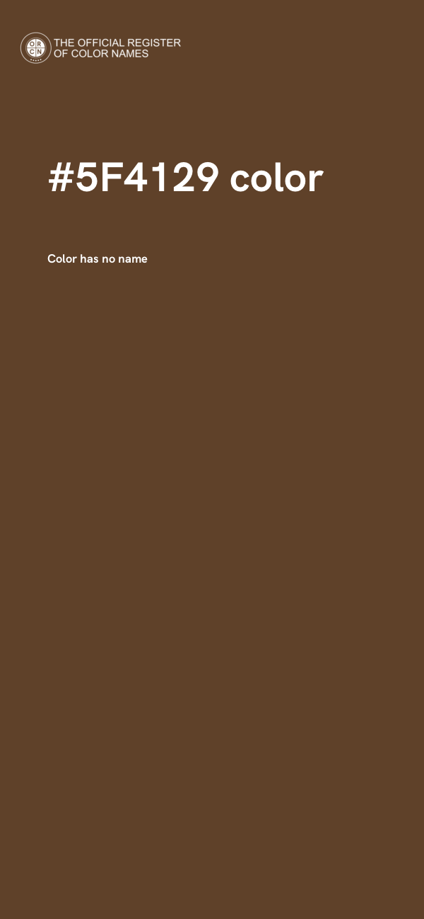 #5F4129 color image