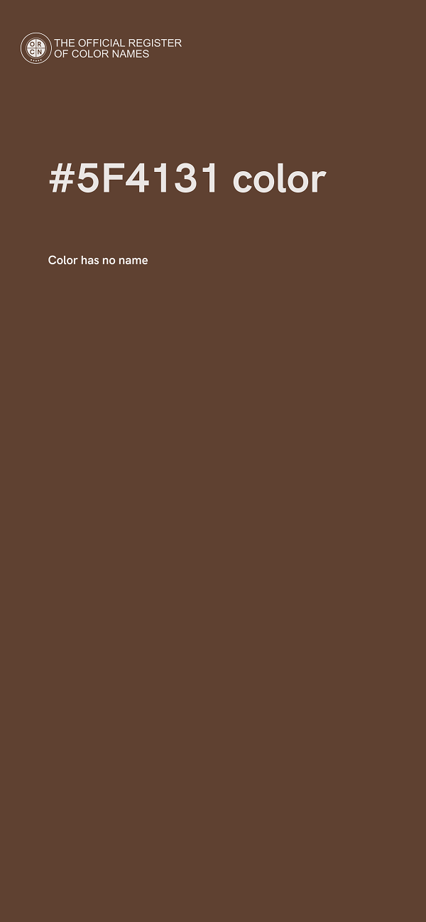 #5F4131 color image