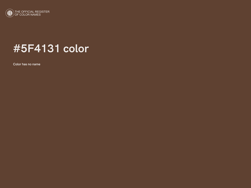 #5F4131 color image