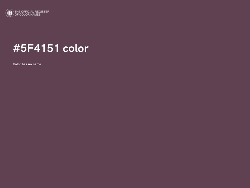 #5F4151 color image