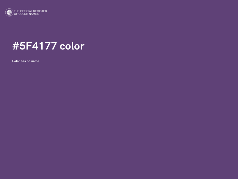 #5F4177 color image