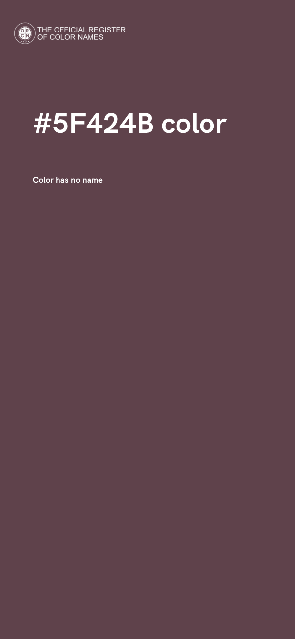 #5F424B color image